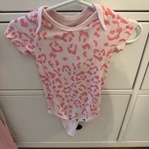 Kyte BABY Pink Animal Print Bodysuit